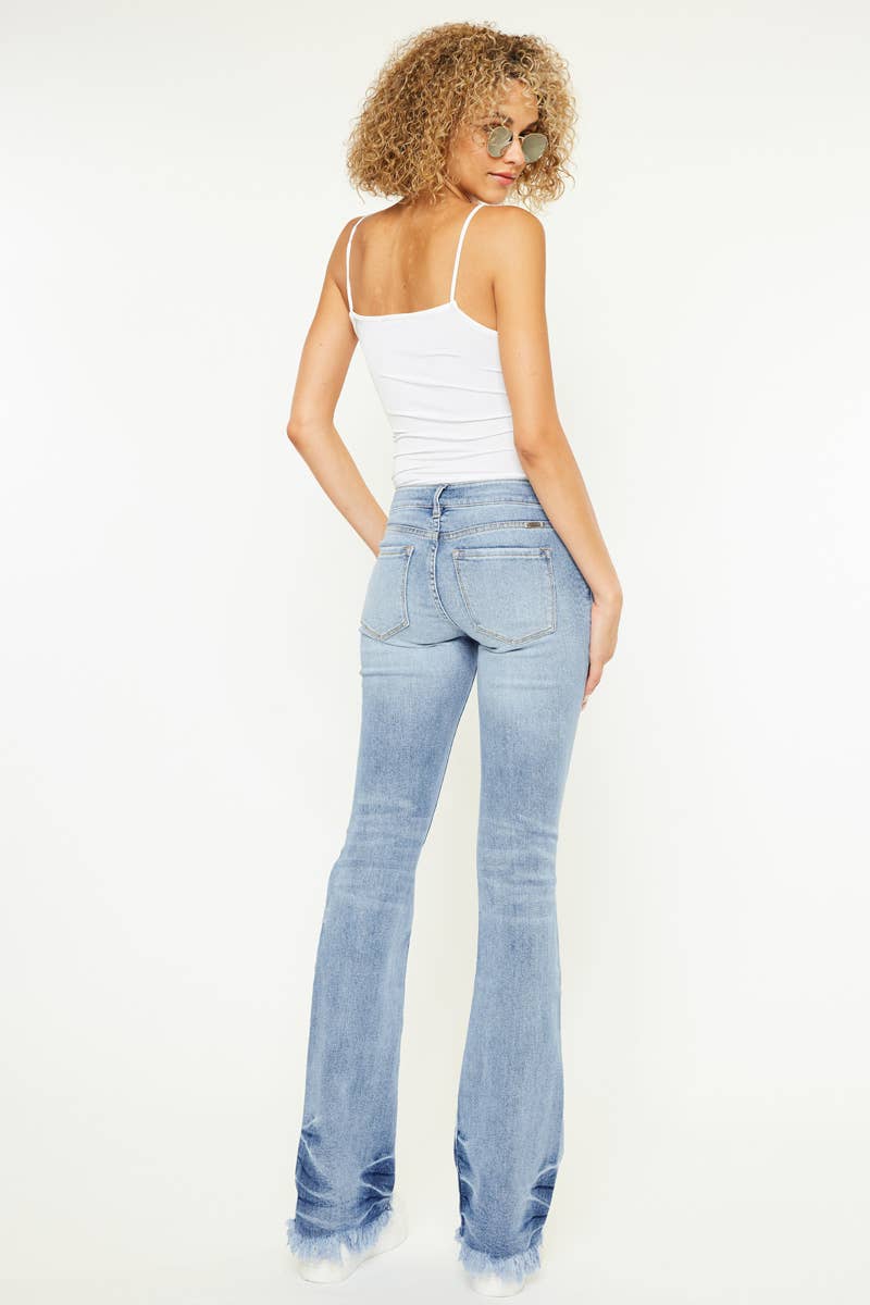 kankan light wash bootcut jeans