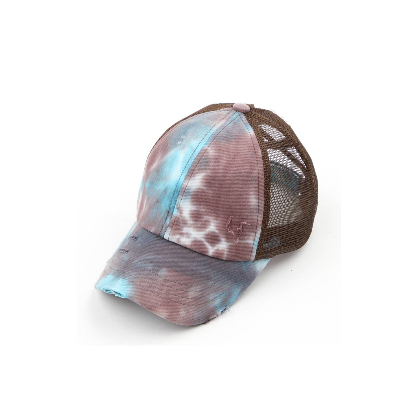 CC Tie-Dye Mesh Criss-Cross Pony Cap