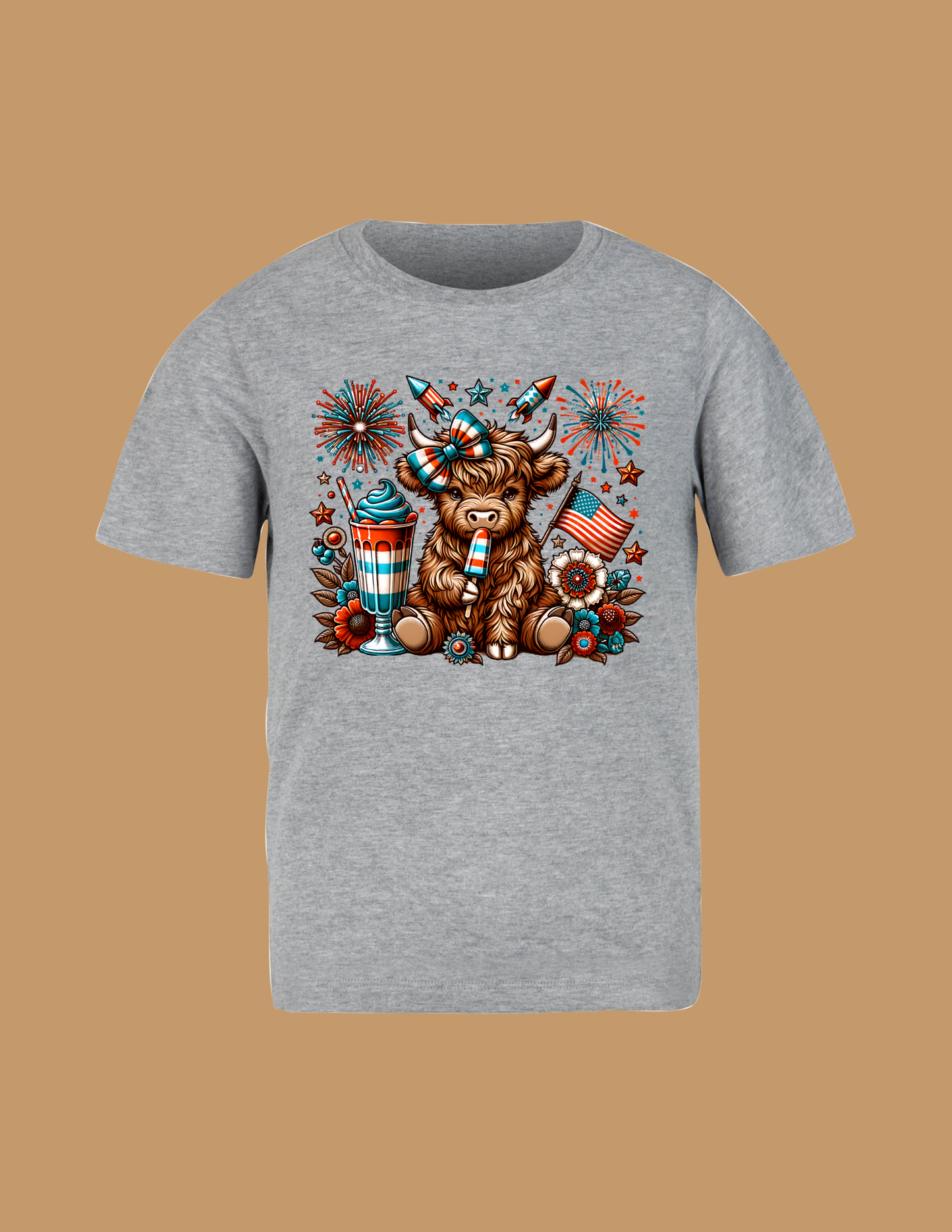 4th of july highland cow