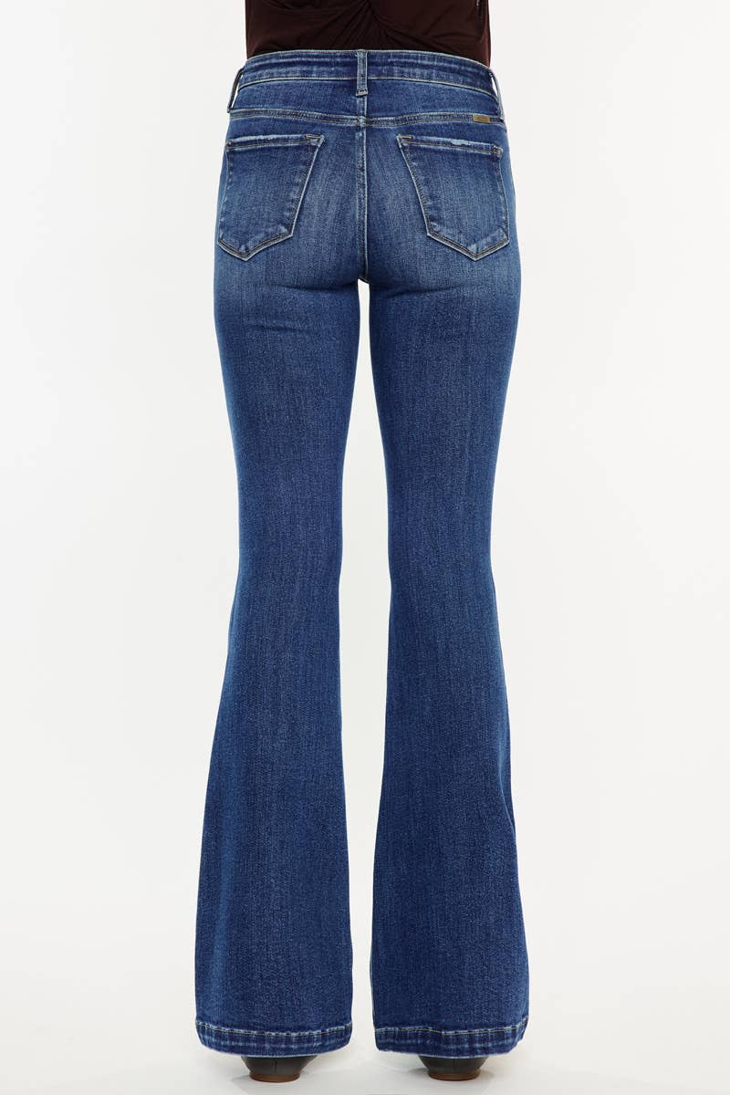 Kan can MID RISE FLARE JEANS