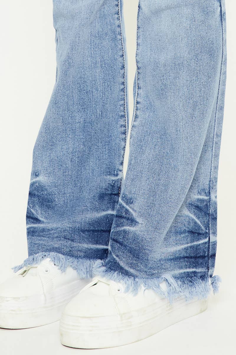 kankan light wash bootcut jeans