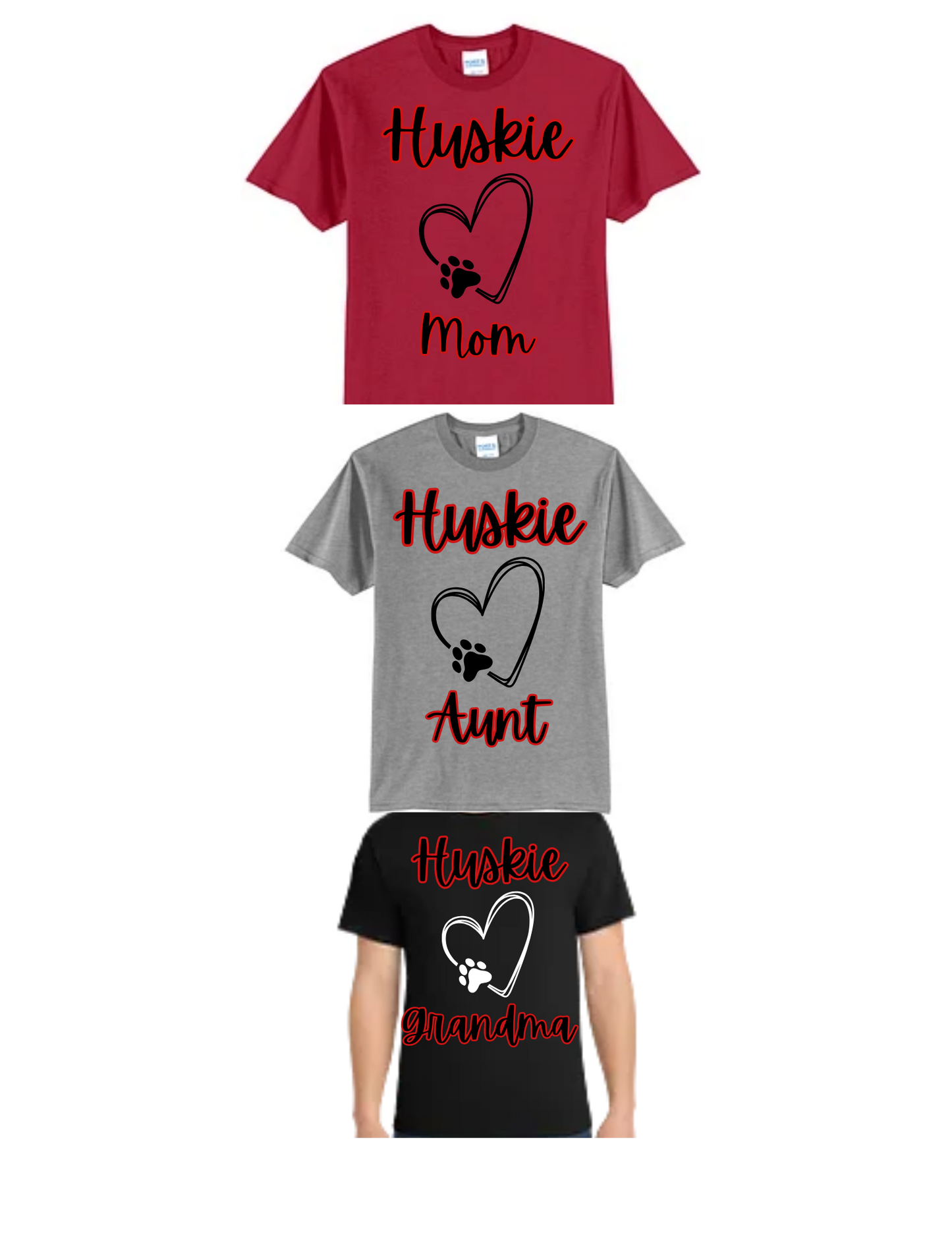 Cardinal Huskies Elementary PTO Mom Aunt Grandma Sister Design