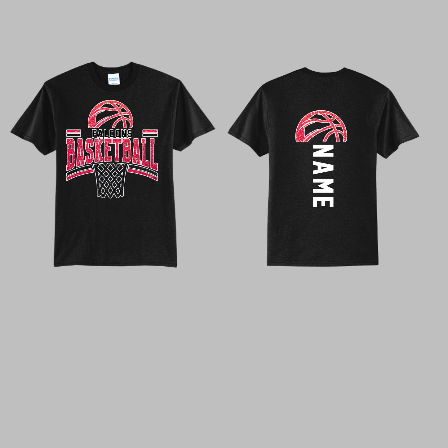 Falcons Basketball Glitter Print