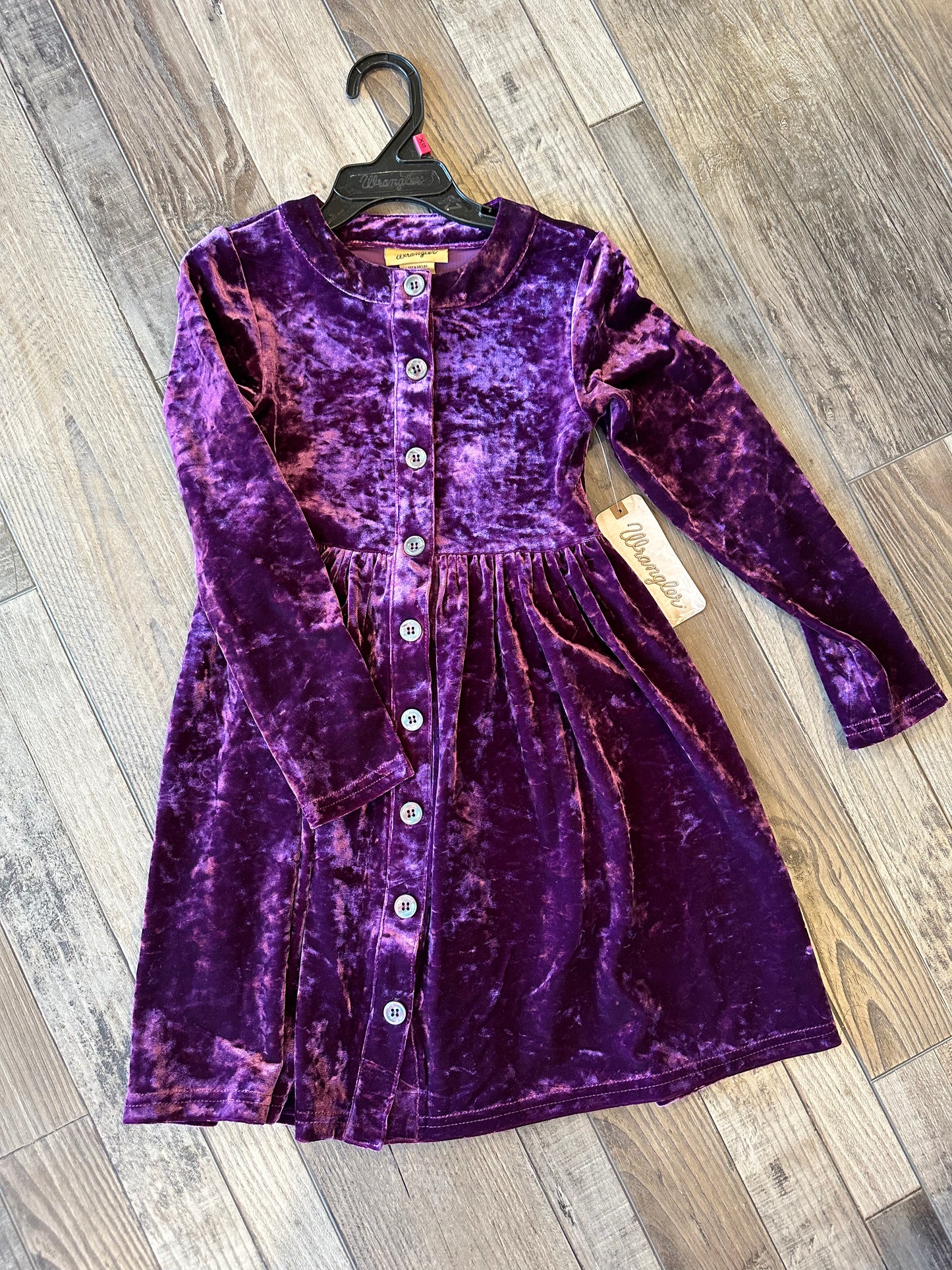 Girls Wrangler Velvet Dress