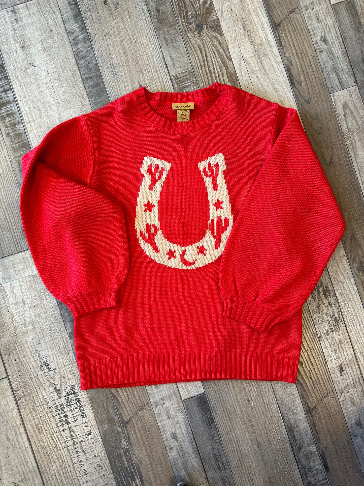 Girls Wrangler Horseshoe Sweater