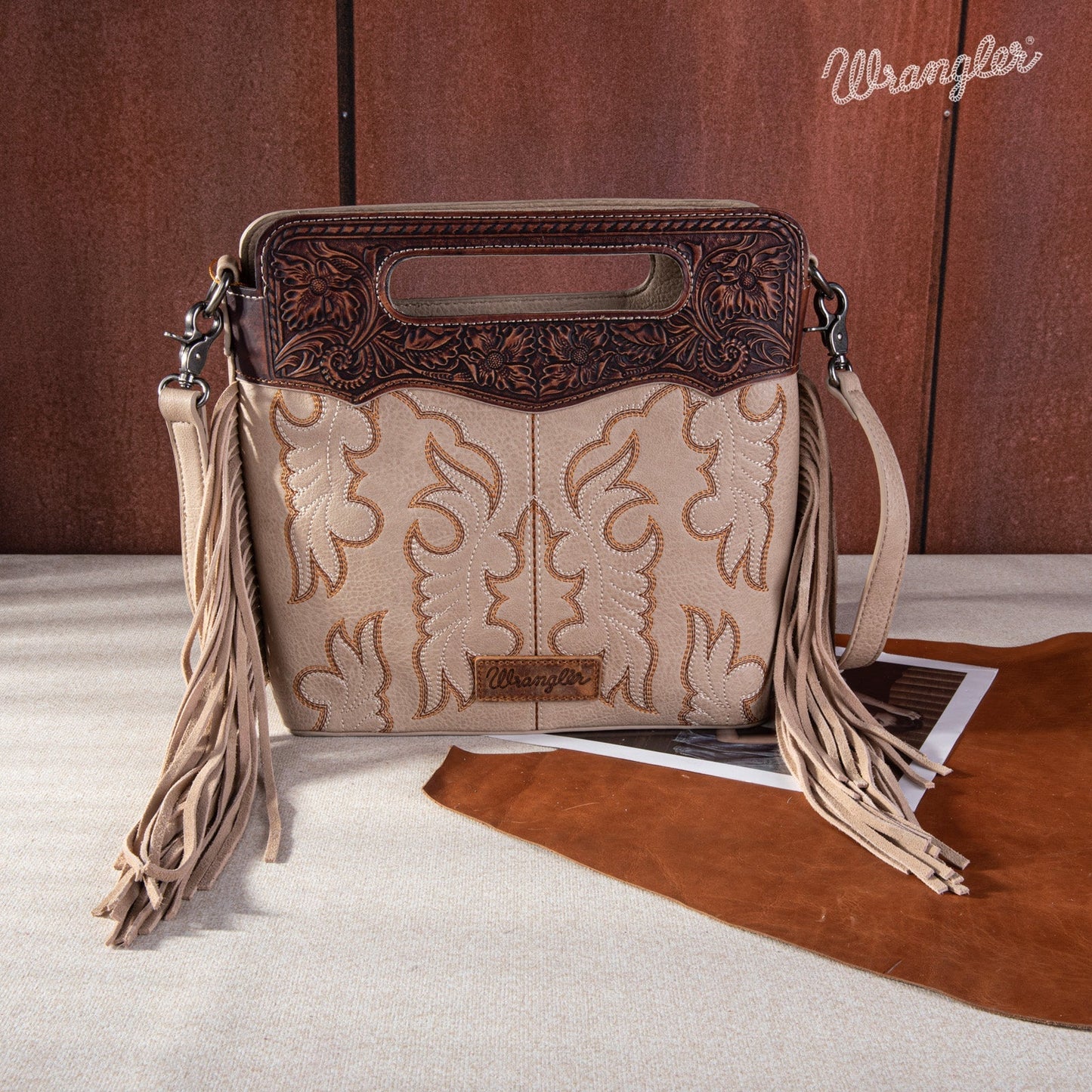 Wrangler Top Handle Embroidered Fringe Tote/Crossbody (Copy) (Copy)
