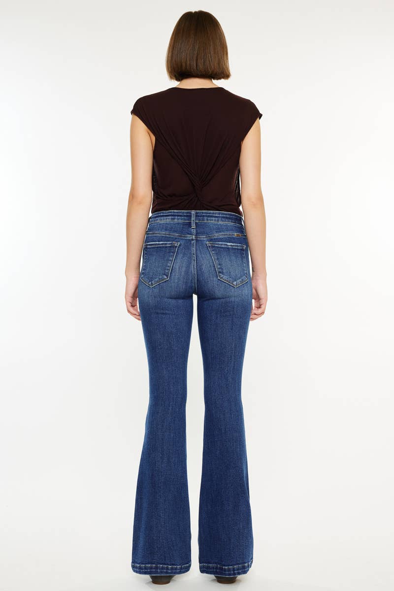Kan can MID RISE FLARE JEANS