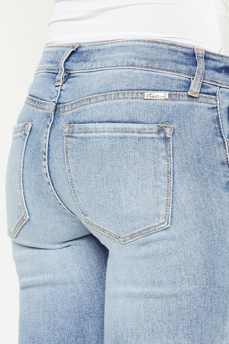 kankan light wash bootcut jeans