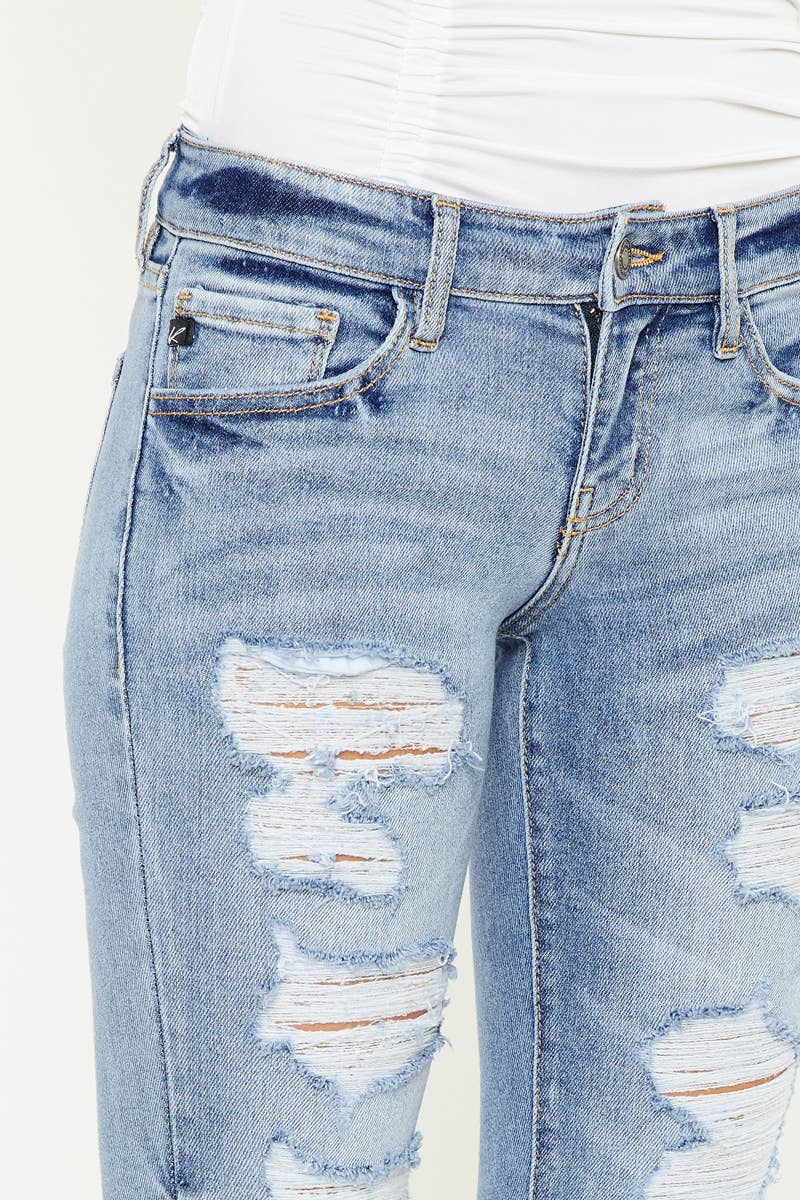 kankan light wash bootcut jeans