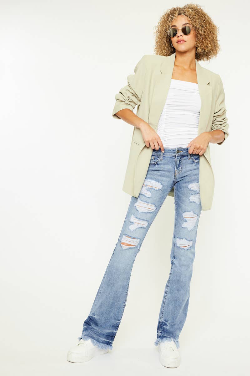 kankan light wash bootcut jeans