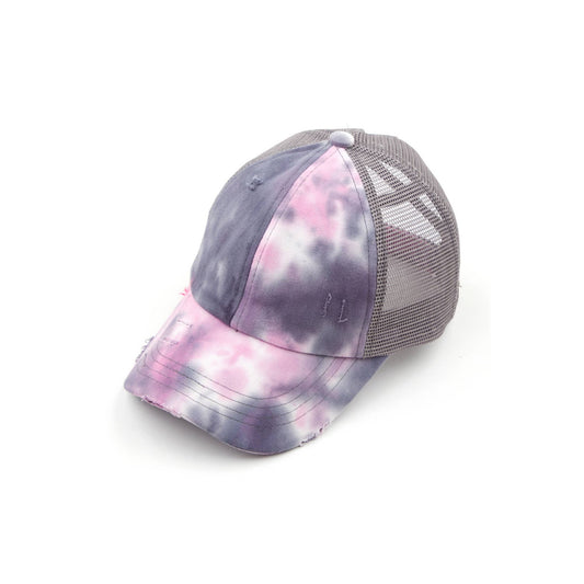 CC Tie-Dye Mesh Criss-Cross Pony Cap