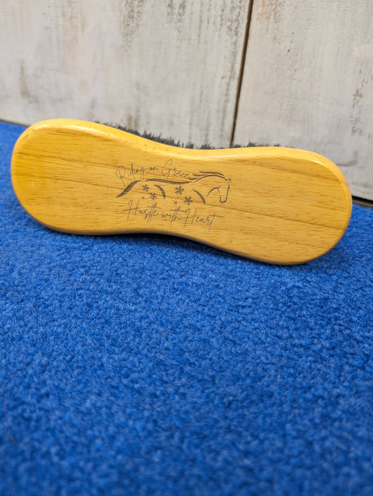 Riding on Grace Horse Brush Lasered
