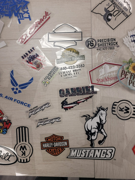 Customizable UV DTF stickers