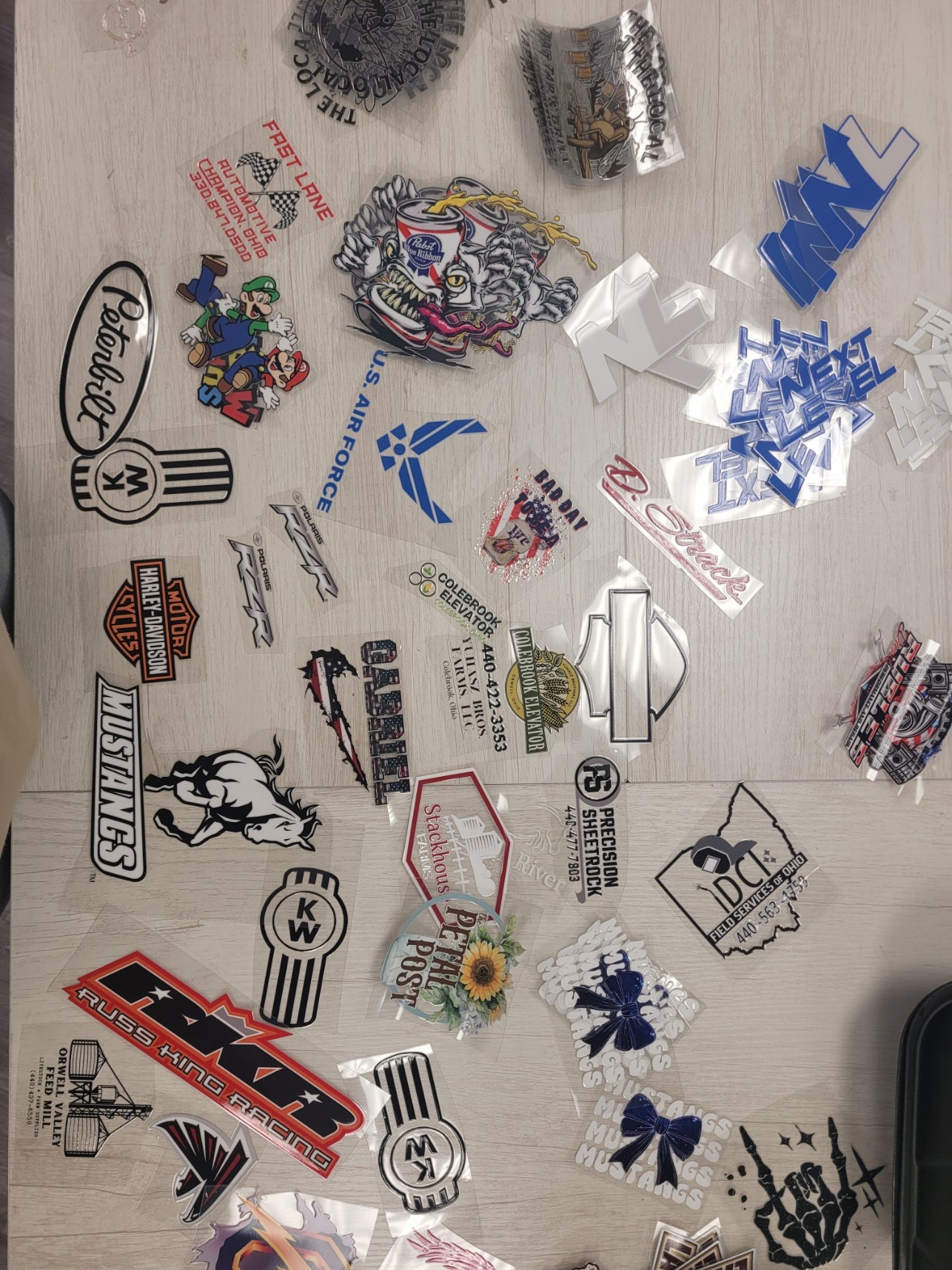 Customizable UV DTF stickers