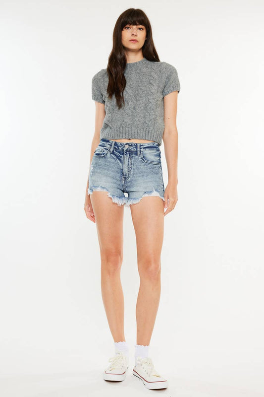 kan can high rise shorts