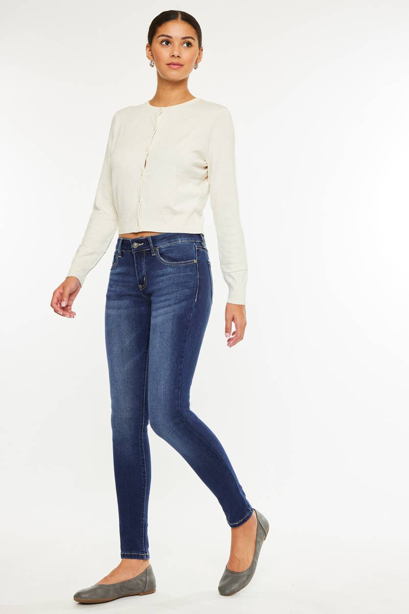 Kan can MID RISE SUPER SKINNY JEANS