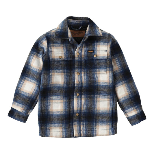 Boys Wrangler® Flannel Shirt Jacket - Quilted Lined