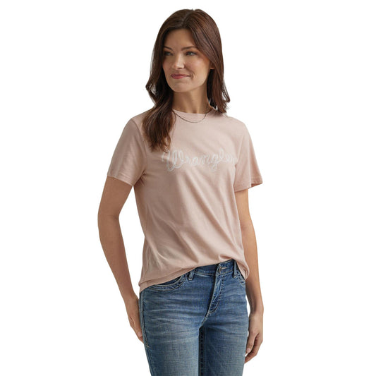 Wrangler Retro Short Sleeve T-Shirt - Regular Fit - Peach Whip Heather