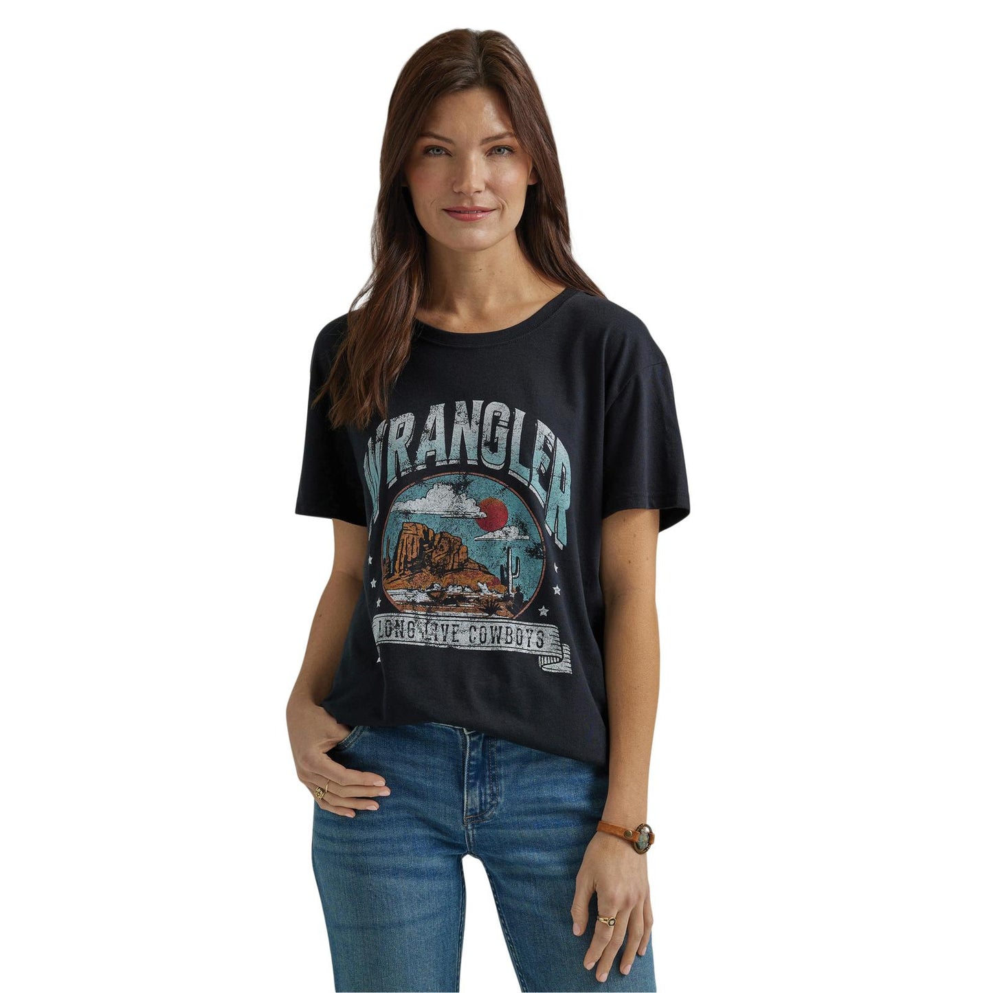 Wrangler Retro Short Sleeve T-Shirt - Boyfriend Fit - Jet Black