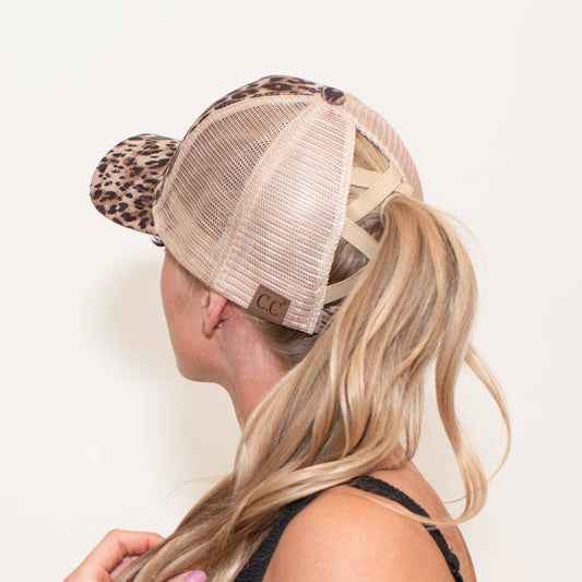 CC Faux Suede Leopard Hat
