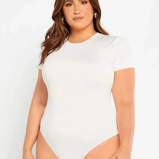 Plus Size White Bodysuit
