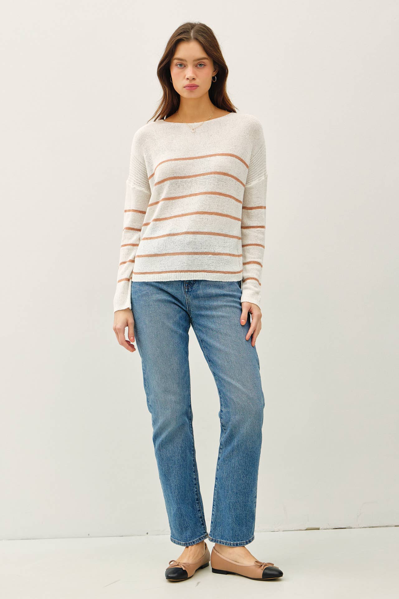 STRIPED LIGHTWEIGHT SWEATER
