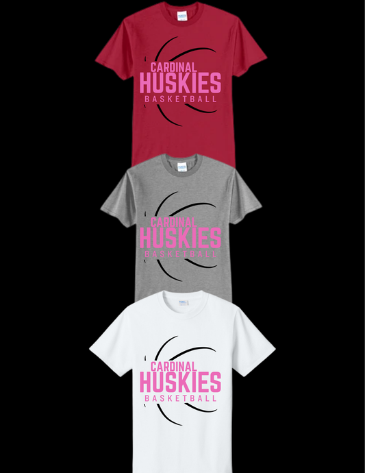 Cardinal Huskies Basketball Pink Out Design