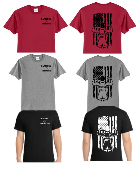 Cardinal Huskies Wrestling Flag