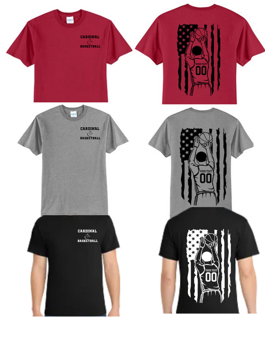 Cardinal Huskies Basketball Boys Flag