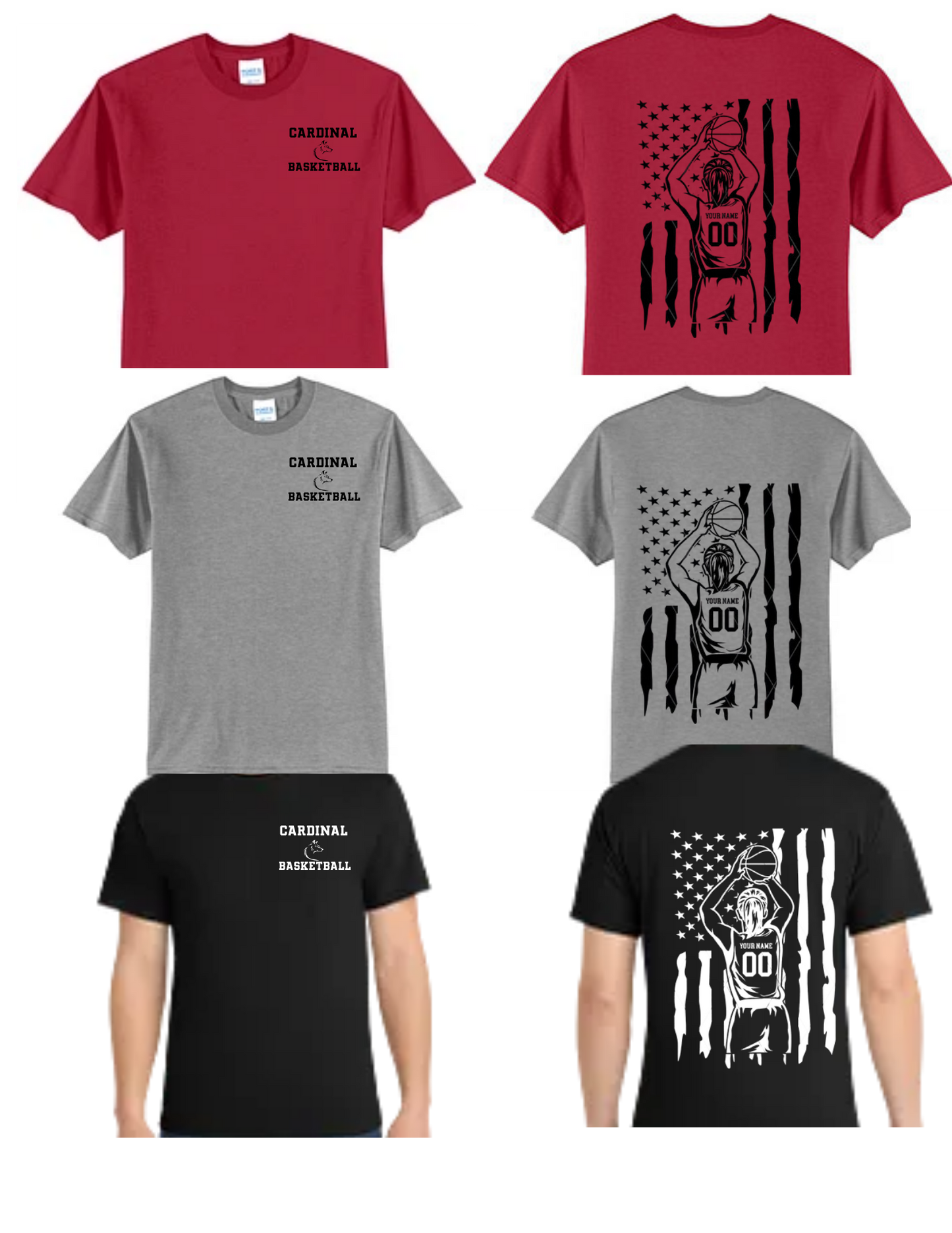 Cardinal Huskies BasketballGirls Flag