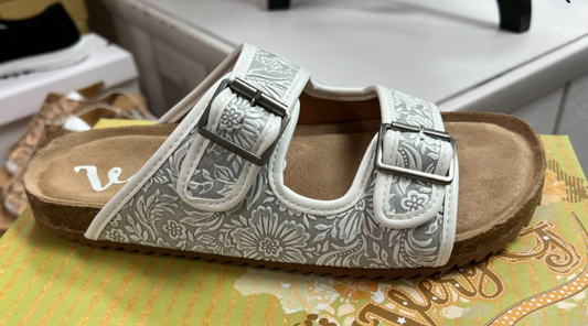 Leather Tuelle Sandals