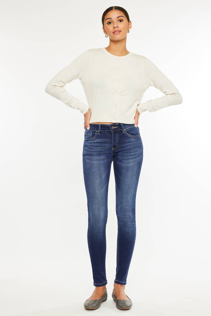 Kan can MID RISE SUPER SKINNY JEANS