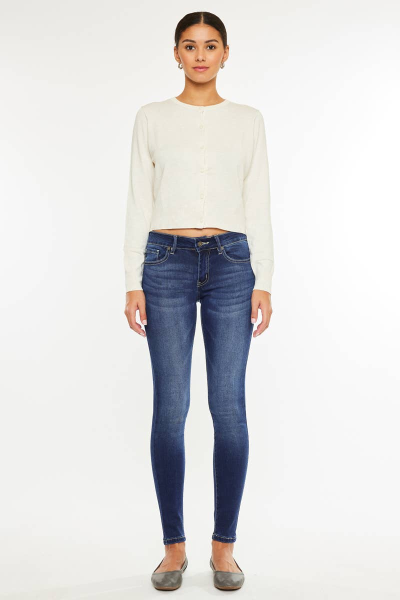 Kan can MID RISE SUPER SKINNY JEANS