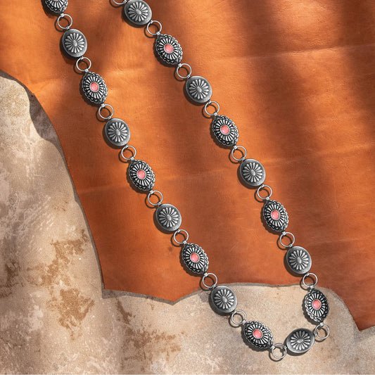 Rustic Couture Western Concho Link Chain Belt