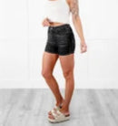 judy blue tummy control high wasted black shorts