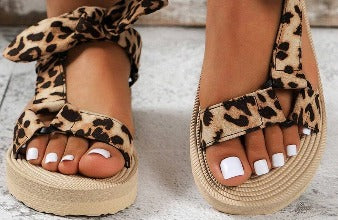 leopard print sandals