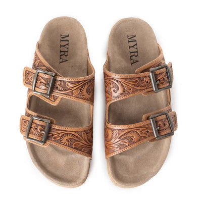 Western Hand-Tooled Sandals