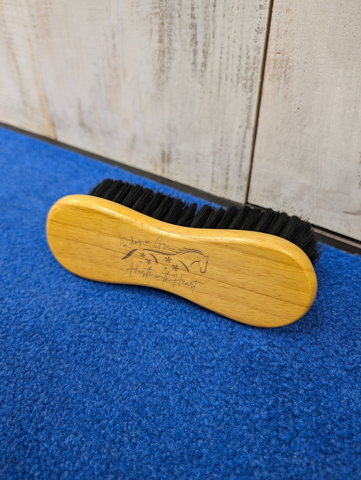 Riding on Grace Horse Brush Lasered