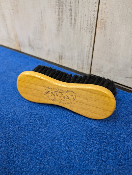 Riding on Grace Horse Brush Lasered