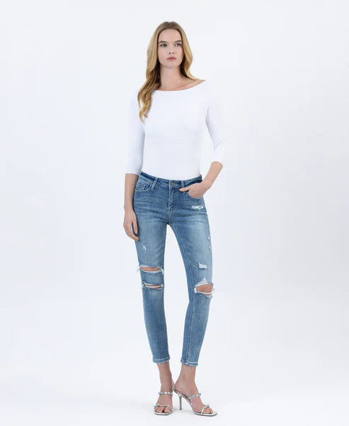 Clear Headed - Mid Rise Skinny Jeans